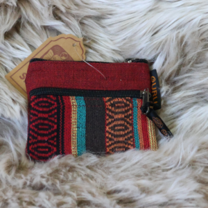 Ethno Portemonnaie, Geldbeutel - rot 10x11x1cm